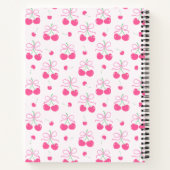 Carnet Coquette rose cerise avec arcs Monogramme (Dos)