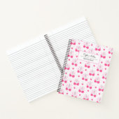 Carnet Coquette rose cerise avec arcs Monogramme (Intérieur)