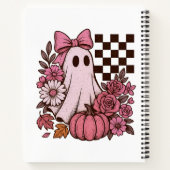 Carnet Coquette rose rétro Fille fantôme avec Bow Hallowe (Dos)