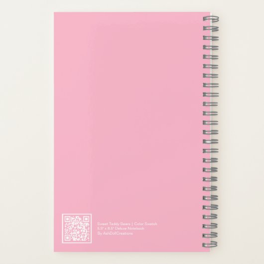 Carnet Coquette Teddy Bears Aesthetic Notebook (Verso)