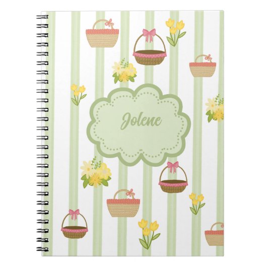 Carnet Coquette thème Florales & Paniers (Devant)