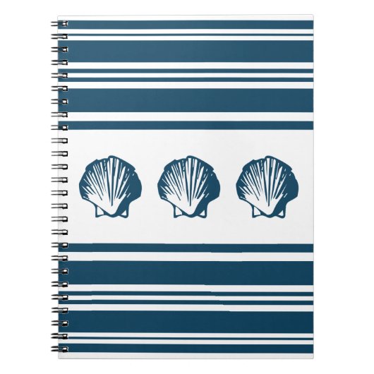 Carnet Coquillages et rayures (Devant)