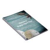 Carnet Coquillages Rustiques Sable Dollar Welcome Beach H (Côté Droit)