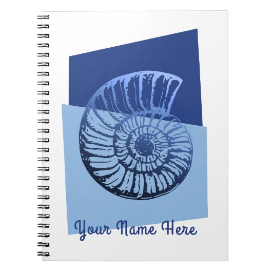 Carnet Coquille Spirale Moderne Du Milieu Du Siècle Impri (Devant)