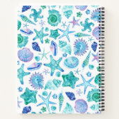 Carnet Coquilles de bord de mer et Starfish Monogramme (Dos)