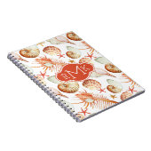Carnet Corail avec les coquilles et le monogramme du (Côté Droit)