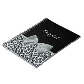 Carnet Corail chic et Jaguar noir Imprimer Bow rouge clai (Côté gauche)