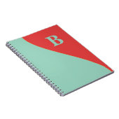 Carnet Corail et Turquoise du Sud-Ouest avec Monogramme (Côté Droit)