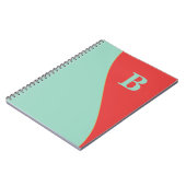 Carnet Corail et Turquoise du Sud-Ouest avec Monogramme (Côté gauche)
