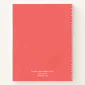 Carnet Corail moderne simple et élégant Personnalisé (Dos)