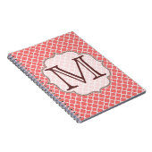 Carnet Corail Quaterfoil Latti Monogramme Note initiale (Côté Droit)