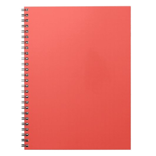 Carnet Corail vivant couleur solide (Devant)