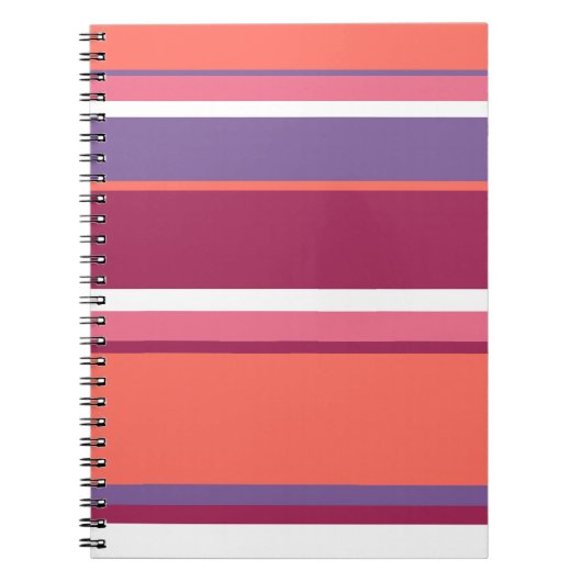 Carnet Corail vivant, rouge et violet (Devant)