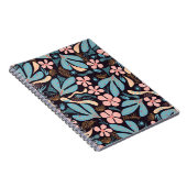 Carnet Coral Blue Floral Dark Print (Côté Droit)