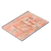 Carnet Coral Gold Mist Bible Verse Prière personnalisée (Côté gauche)
