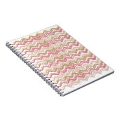 Carnet Coral Spice Scribble ZigZag Chevron Motif (Côté Droit)