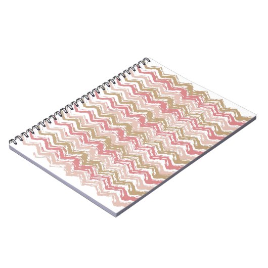 Carnet Coral Spice Scribble ZigZag Chevron Motif (Côté gauche)