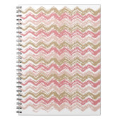 Carnet Coral Spice Scribble ZigZag Chevron Motif (Devant)