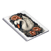 Carnet "Coral Swan" Floral Art Spiral Notebook (Côté Droit)