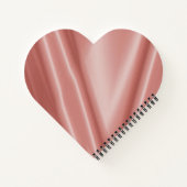 Carnet Coral texture soie. Cadre doré. (Dos)