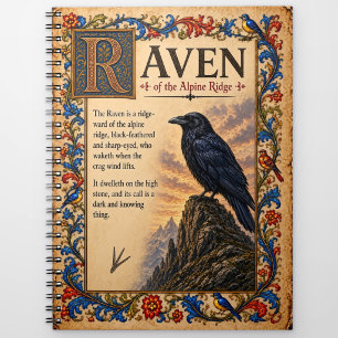 Carnet Corbeau, Art de Bestiaire Médiéval