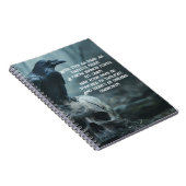 Carnet Corbeau assis sur un crâne avec un message gothiqu (Côté Droit)