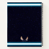 Carnet Corbeau bleu brillant sur les étoiles (Dos)