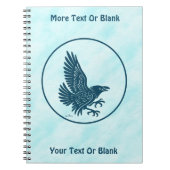 Carnet Corbeau bleu dansant (Devant)