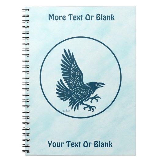 Carnet Corbeau bleu dansant (Devant)