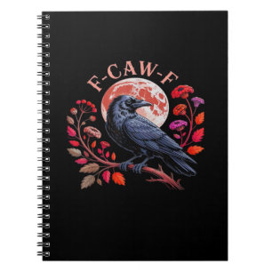 Carnet Corbeau drôle F-Caw-F Graphique Vintage Surdimensi