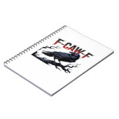 Carnet Corbeau drôle F-Caw-F Raven Classique Cool Unique (Côté gauche)