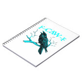 Carnet Corbeau F-Caw-F Oiseau Drôle Design Rétro Créatif (Côté gauche)