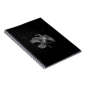 Carnet Corbeau, F-Caw-F Oiseau Drôle Graphique Rétro (Côté Droit)