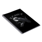 Carnet Corbeau F-Caw-F Oiseau Drôle Lune Rétro Classique (Côté Droit)