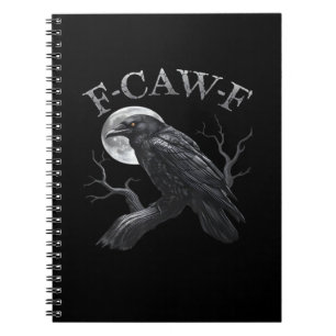 Carnet Corbeau F-Caw-F Oiseau Drôle Lune Rétro Classique