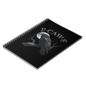 Carnet Corbeau F-Caw-F Oiseau Drôle Lune Rétro Classique (Côté gauche)
