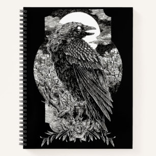 Carnet Corbeau Mystique Sombre