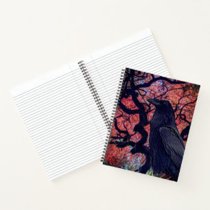 Carnet Corbeau noir et érable japonais noueux