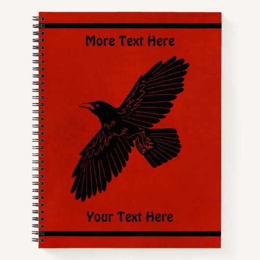 Carnet Corbeau rouge (Devant)