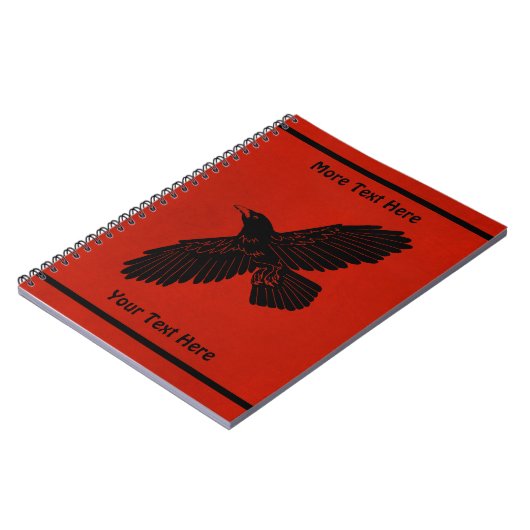 Carnet Corbeau rouge (Côté gauche)