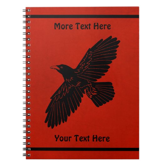 Carnet Corbeau rouge (Devant)