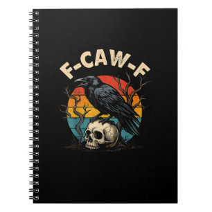 Carnet Corbeau Vintage F-Caw-F Oiseau Corbeau Humour Mème