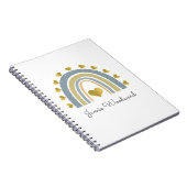 Carnet Corbeille à 3 anneaux personnalisée Cœurs Dorés Ar (Côté Droit)