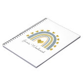 Carnet Corbeille à 3 anneaux personnalisée Cœurs Dorés Ar (Côté gauche)