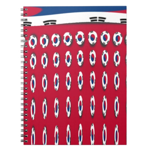 Carnet Corée du Sud Polka Dot Drapeau Design d'art : une  (Devant)
