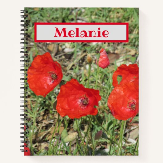 Carnet Corfou Red Poppies (Devant)