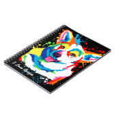 Carnet Corgi aquarelle personnalisé (Côté gauche)