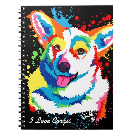 Carnet Corgi aquarelle personnalisé (Devant)