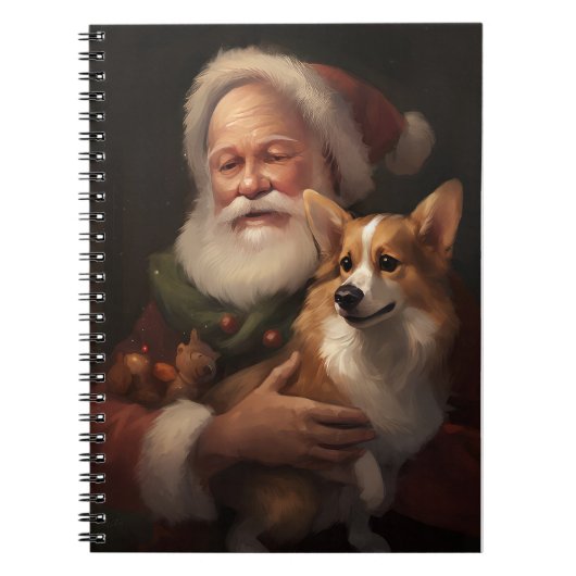 Carnet Corgi avec Noël Festif du Père Noël (Devant)
