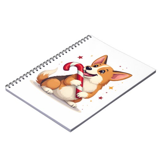 Carnet Corgi Candy Cane Joy (Côté gauche)